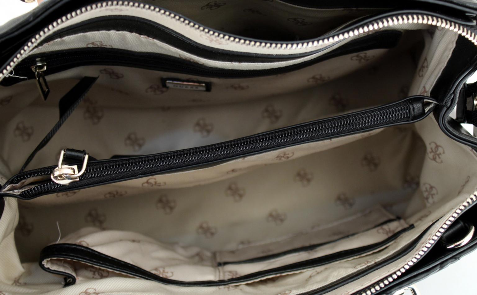 Guess Victoria schwarz Kurzgrifftasche gesteppt Kette