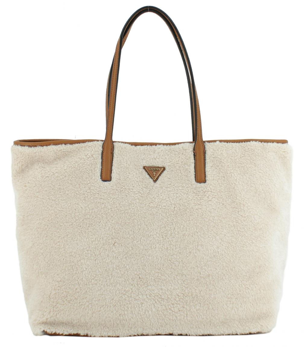 Guess Victtoria Shoppertasche variabel Teddyfell Natural Cognac