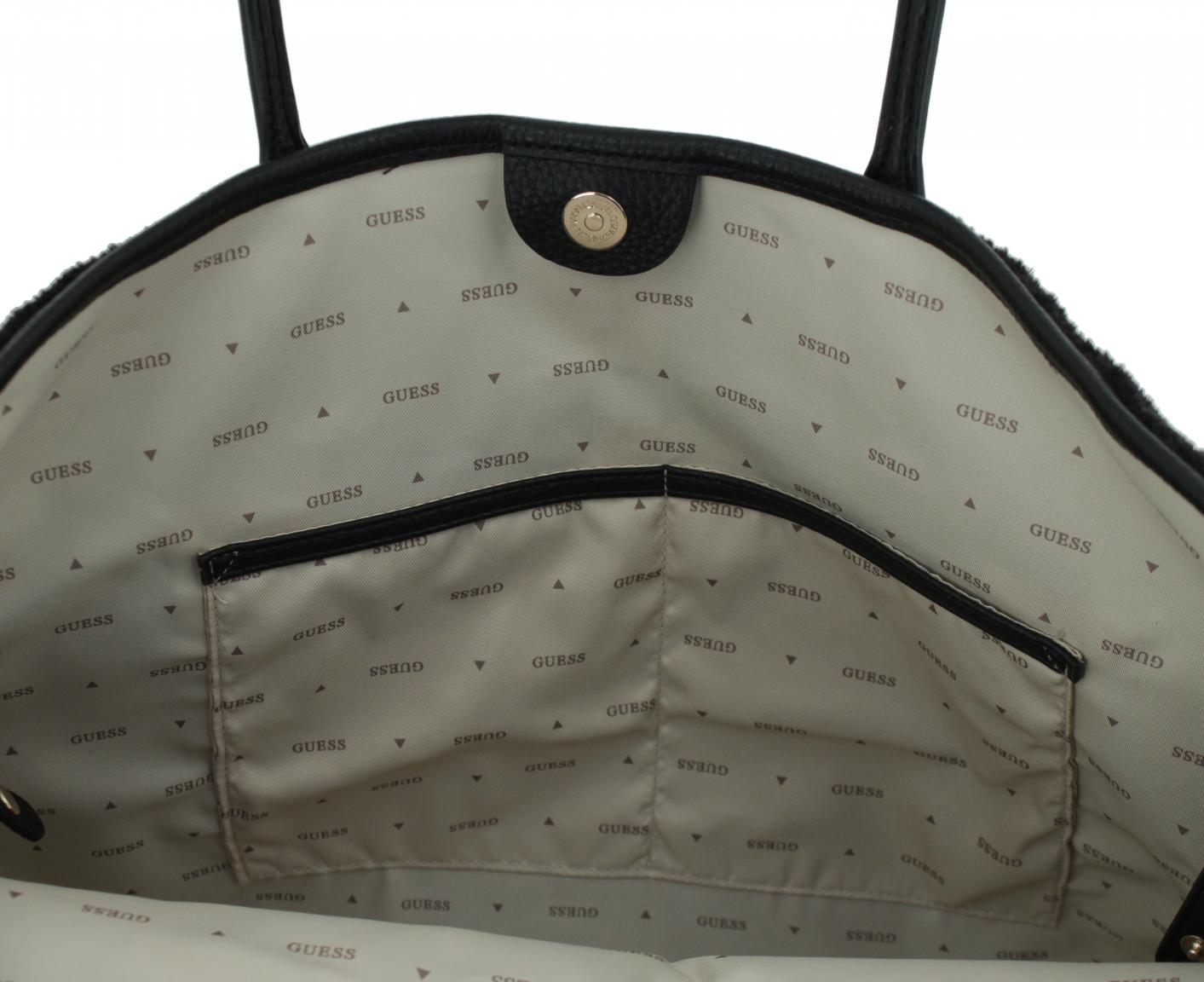 Guess Victtoria Shoppertasche variabel Teddyfell Natural Cognac