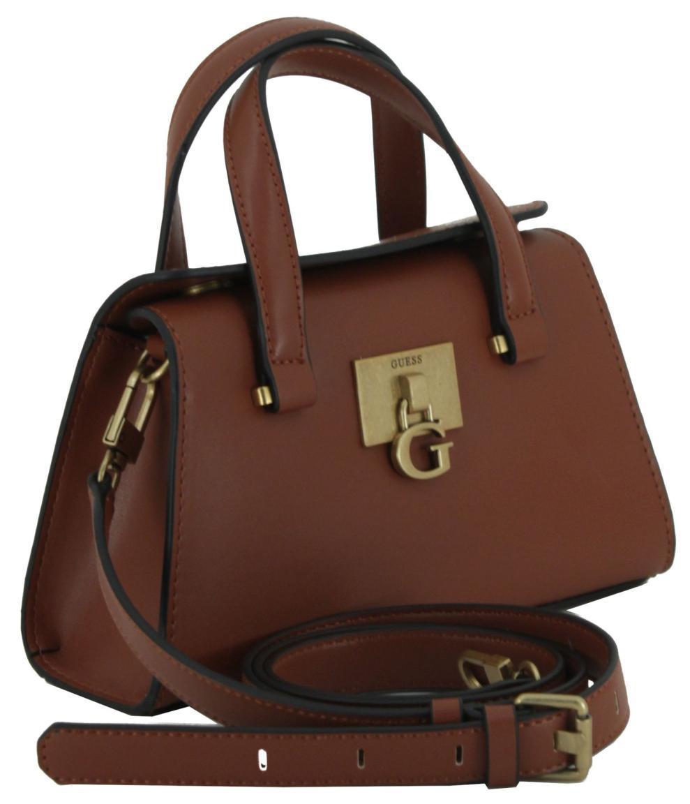 Guess kleine Damenhenkeltasche Whiskey Stephi Mini Braun