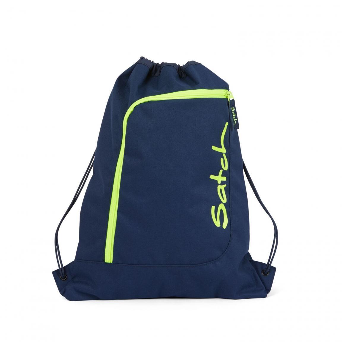 Gym Bag dunkelblau neongelb Satch Toxic Yellow