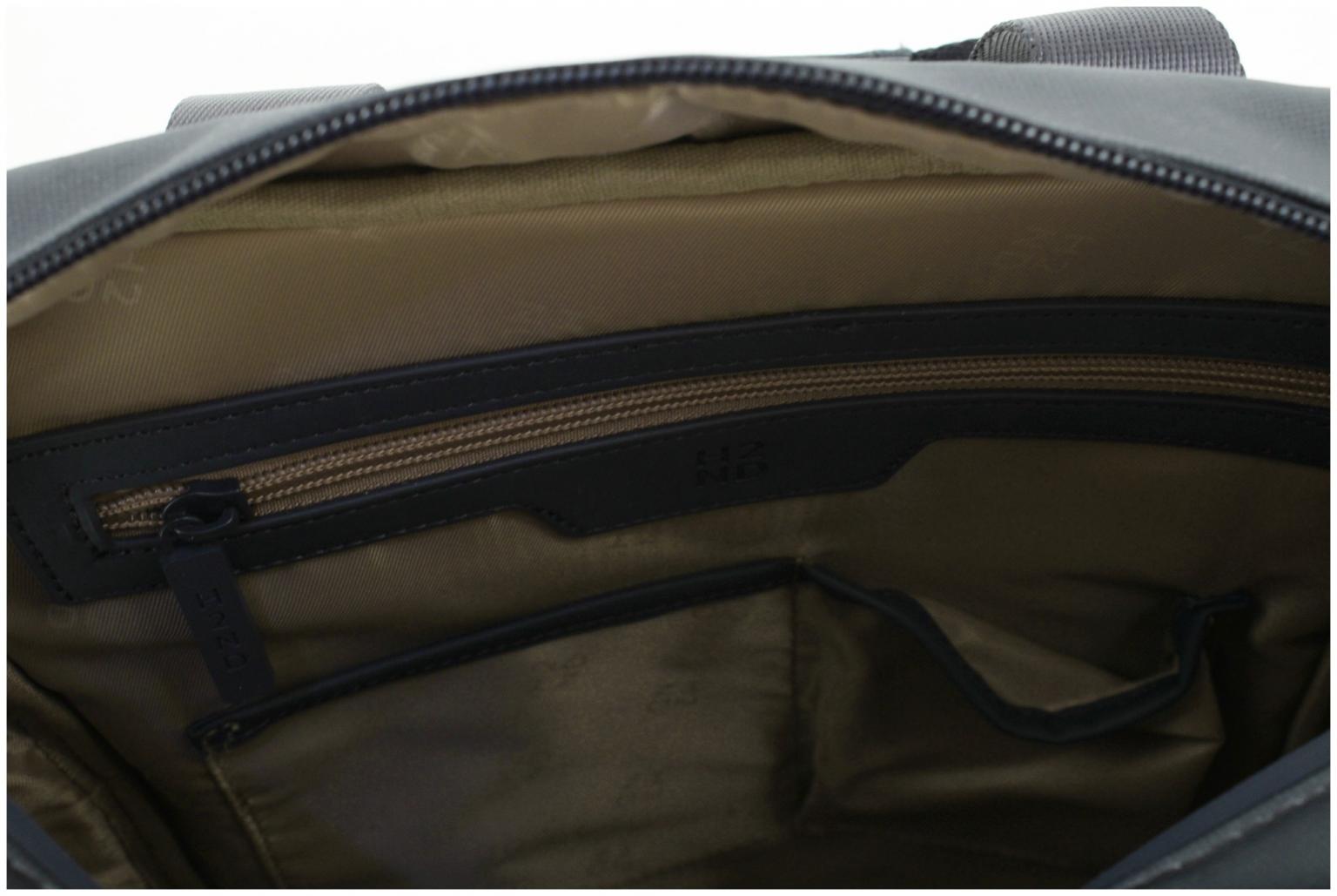 H2ND Hamburg XL Ash beschichteter Rucksack mit Laptopfach schwarz