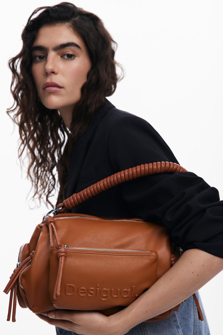 Habana Desigual Camel Umhängetasche braun