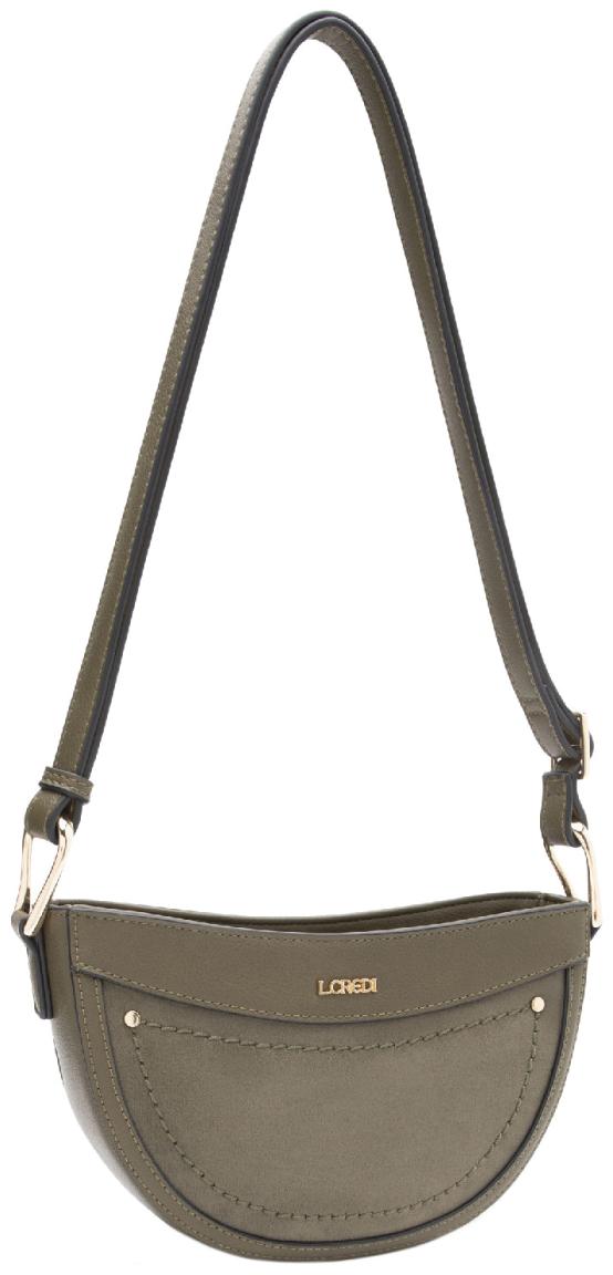 Halbmondtasche L.Credi forest Velours grün Palmira