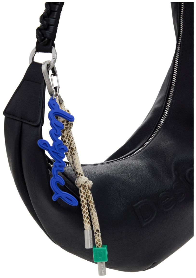 Haldbmondtasche Desigual schwarz Logo Zante Webband