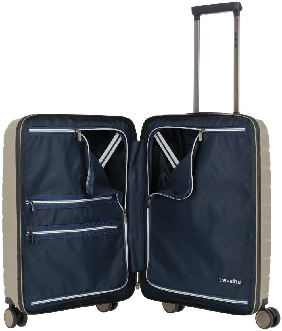 Handgepäckkoffer Laptop Champagner Travelite 55cm Air Base 4w S fro-po