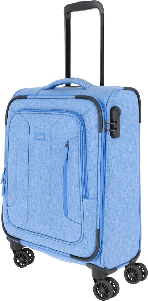 Handgepäckkoffer Travelite Boja hellblau S 55cm 4-Rad Trolley