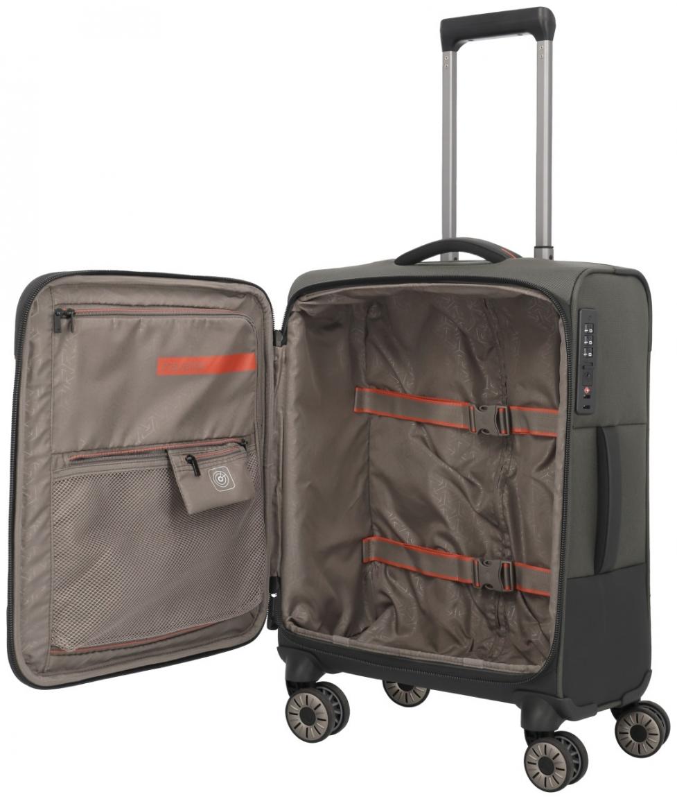 Handgepäckkoffer Travelite Crosslite S 55cm dunkelolive Laptopfach