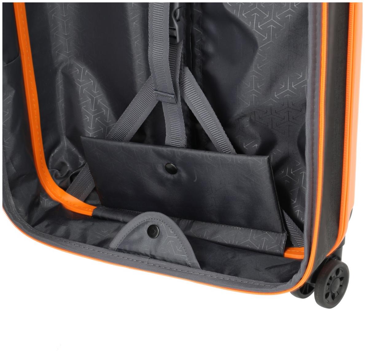 Handgepäckkoffer orange Hartschale faltbar Travelite Basics 55cm