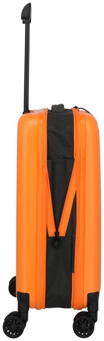 Handgepäckkoffer orange Hartschale faltbar Travelite Basics 55cm