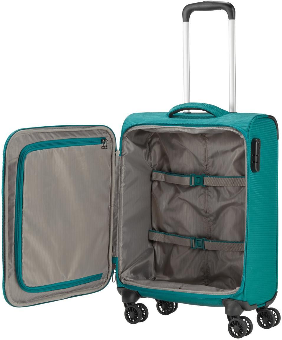 Handgepäcktrolley Travelite Seaside S 55cm petrol 4-Rad Weichgepäck