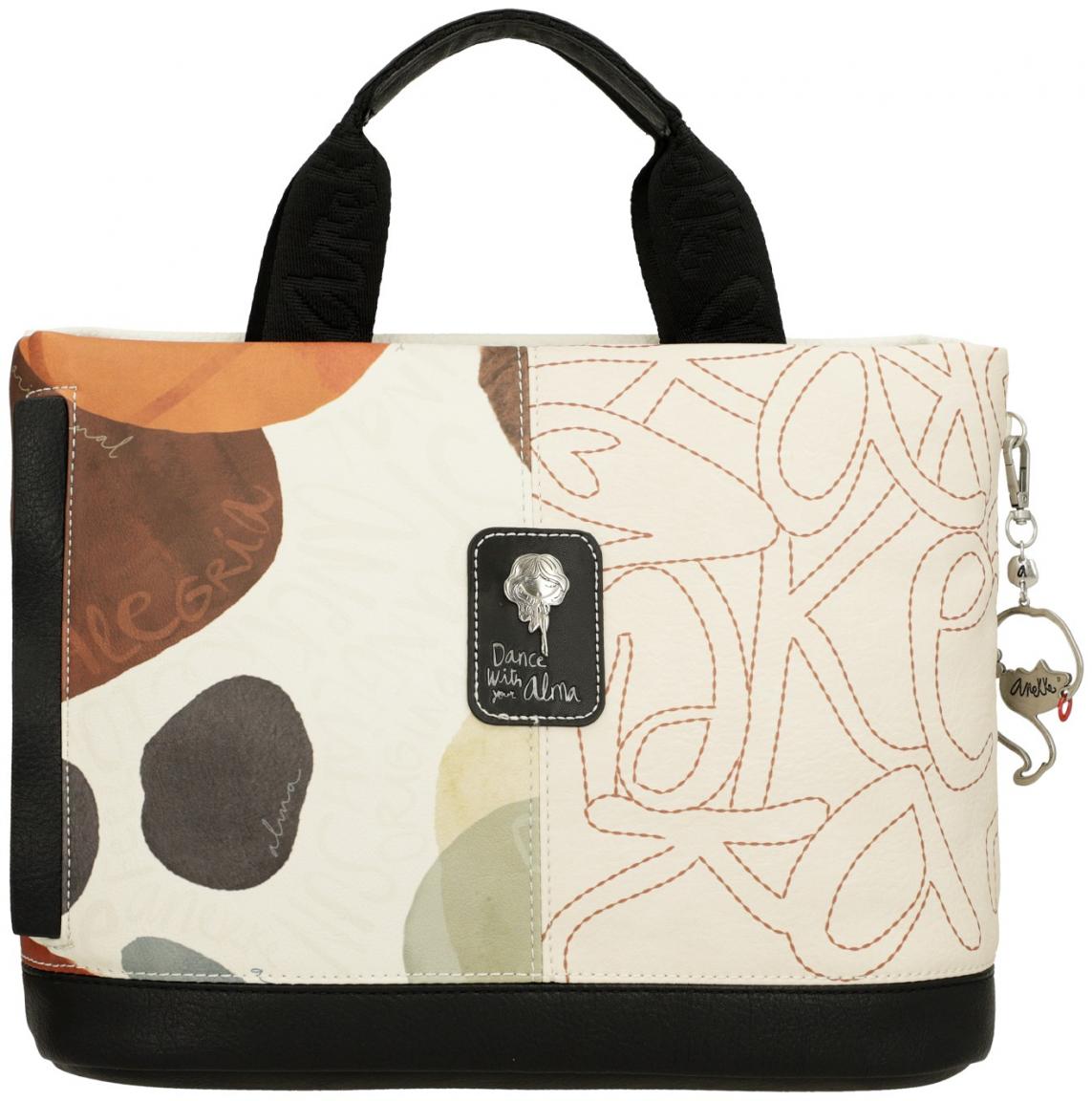 Handtasche Anekke Stanzmuster Lunares Spanien Ziernieten Alma