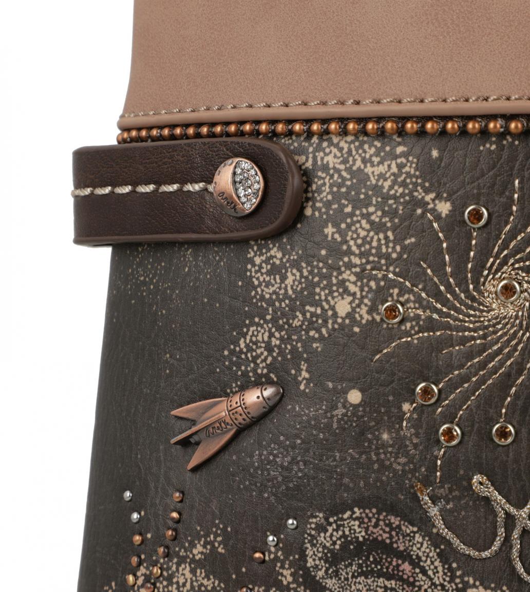 Handtasche Anekke Stars iPad Tablet Universe Planets Space braun Weltall