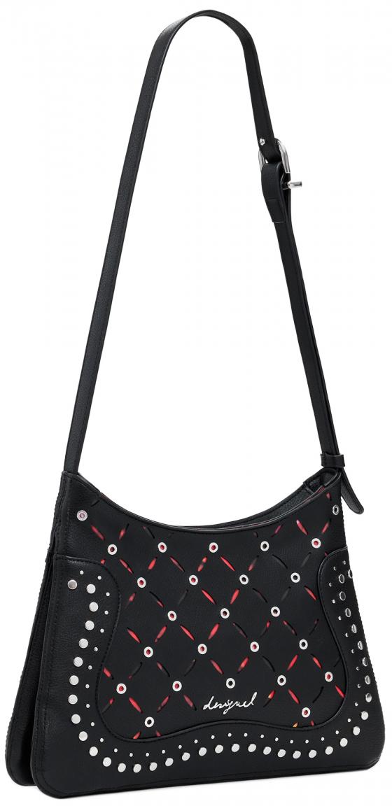 Handtasche Desigual Yankee Manaos Negro Nieten Cut Outs