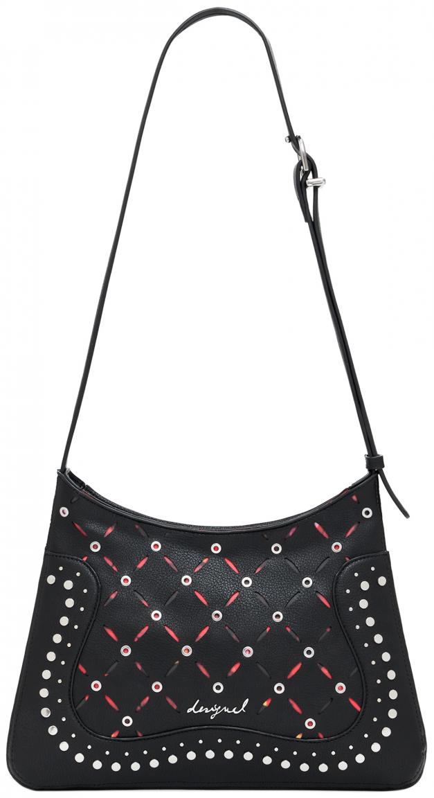 Handtasche Desigual Yankee Manaos Negro Nieten Cut Outs