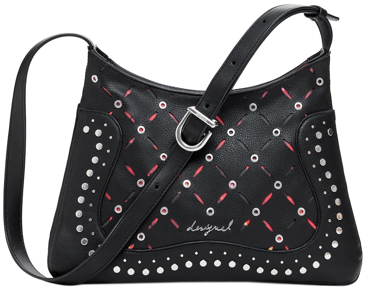 Handtasche Desigual Yankee Manaos Negro Nieten Cut Outs