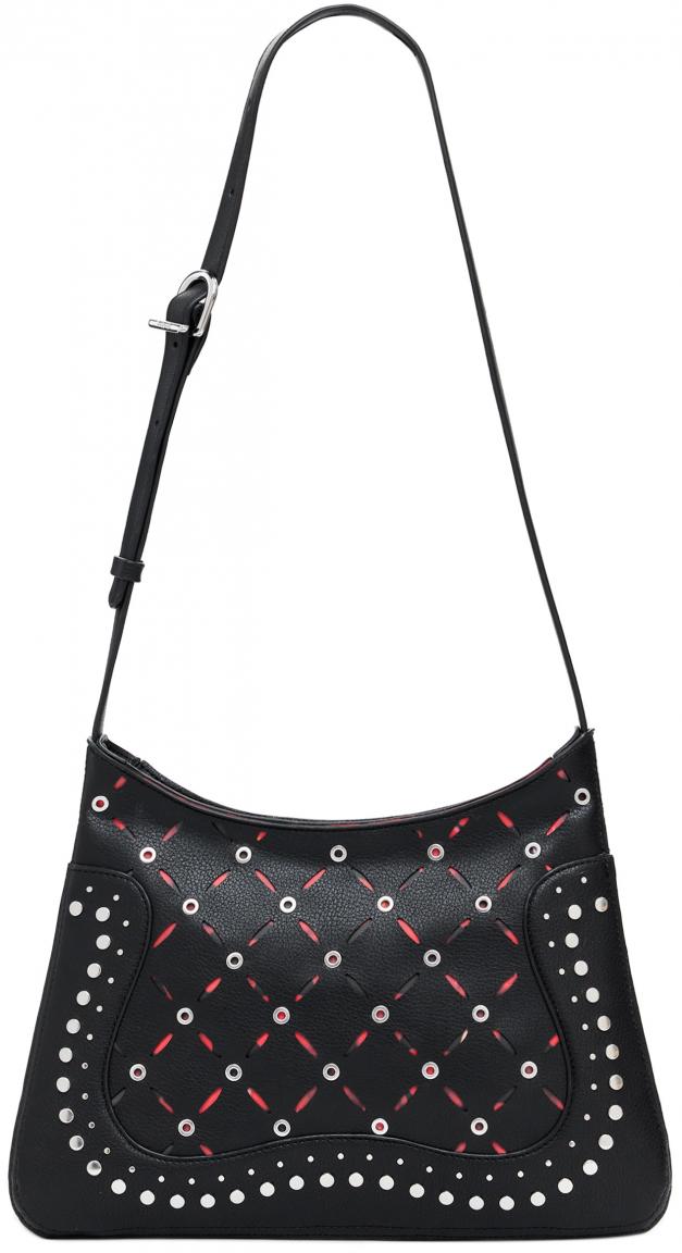 Handtasche Desigual Yankee Manaos Negro Nieten Cut Outs