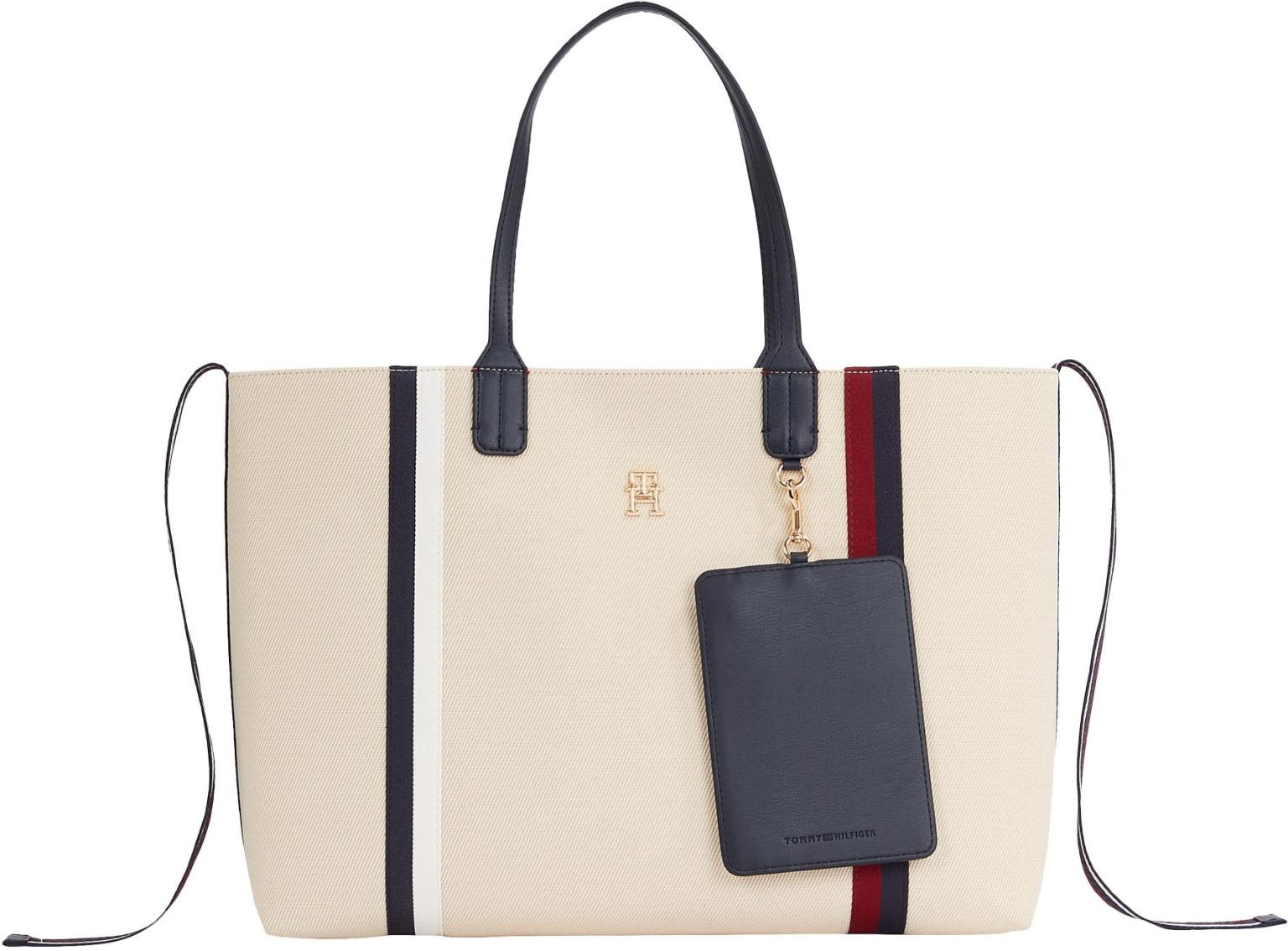 Handtasche Tommy Hilfiger Sommer Iconic Stripes Corp Beige