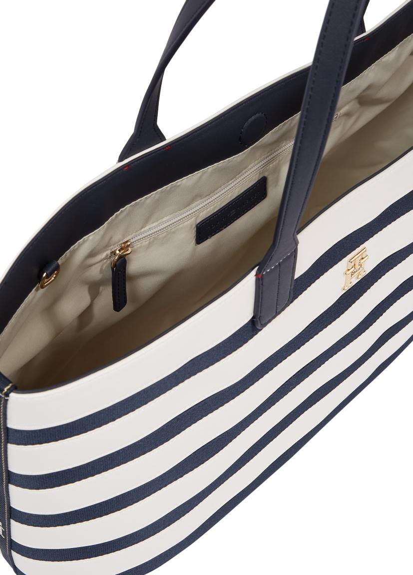 Handtasche Tommy Hilfiger Sommer Iconic Stripes Corp Beige