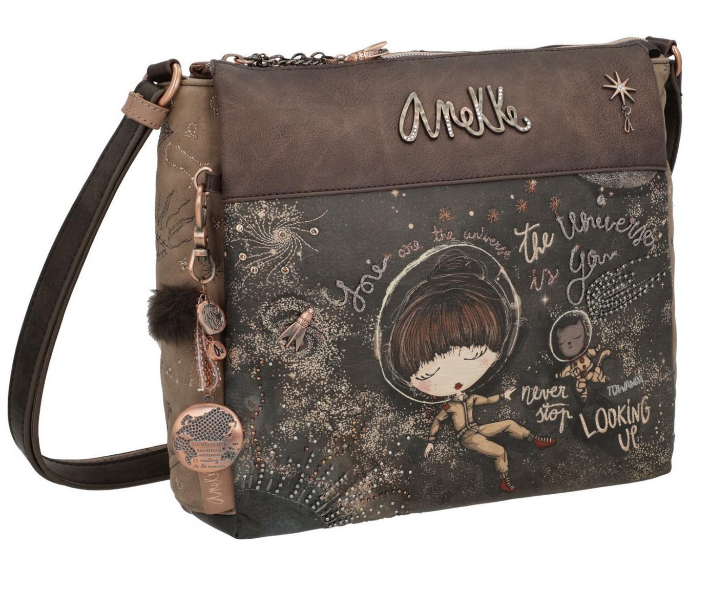 Handtasche Universe Anekke Space Planets Stars Anhänger Applikationen