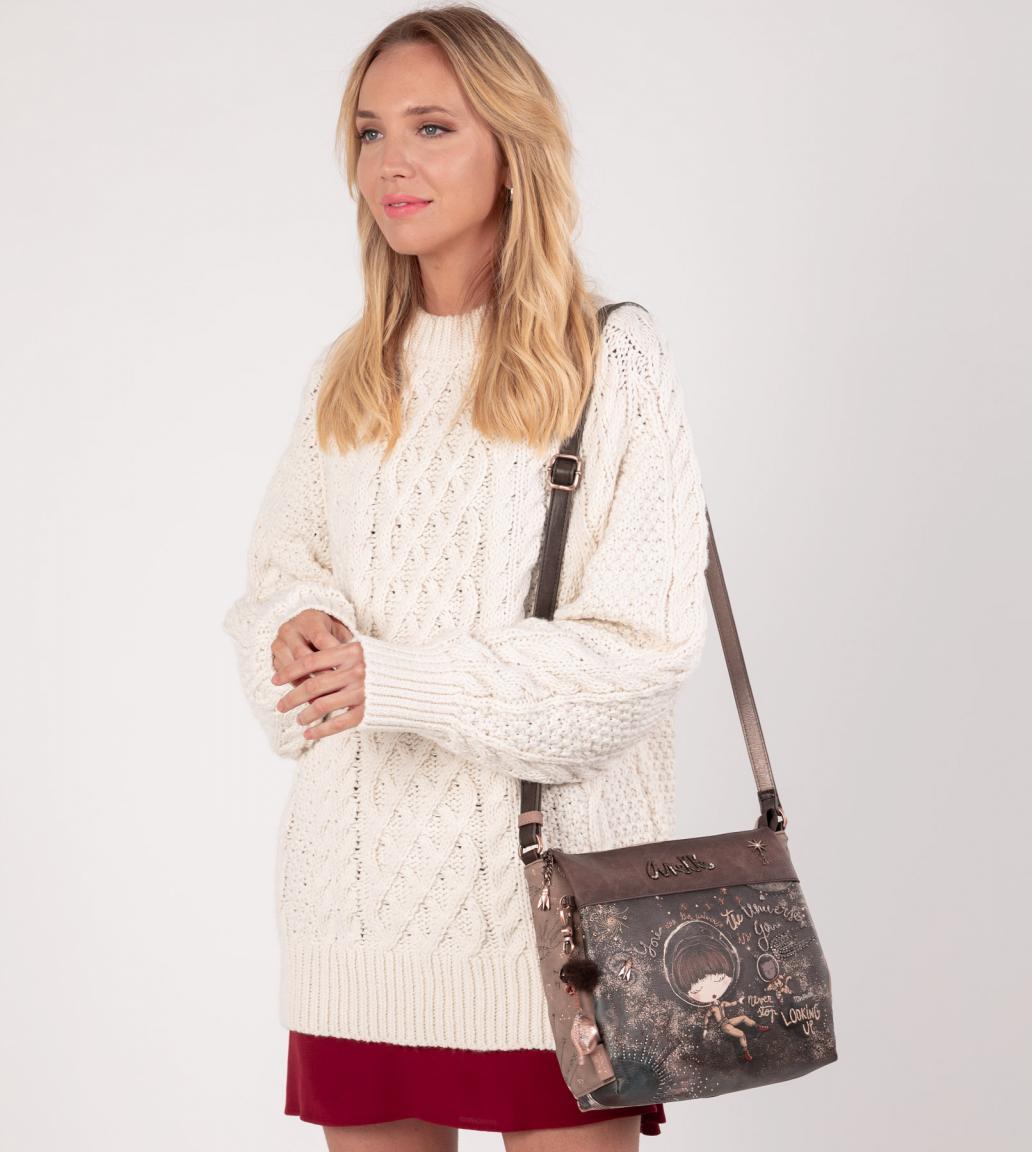 Handtasche Universe Anekke Space Planets Stars Anhänger Applikationen