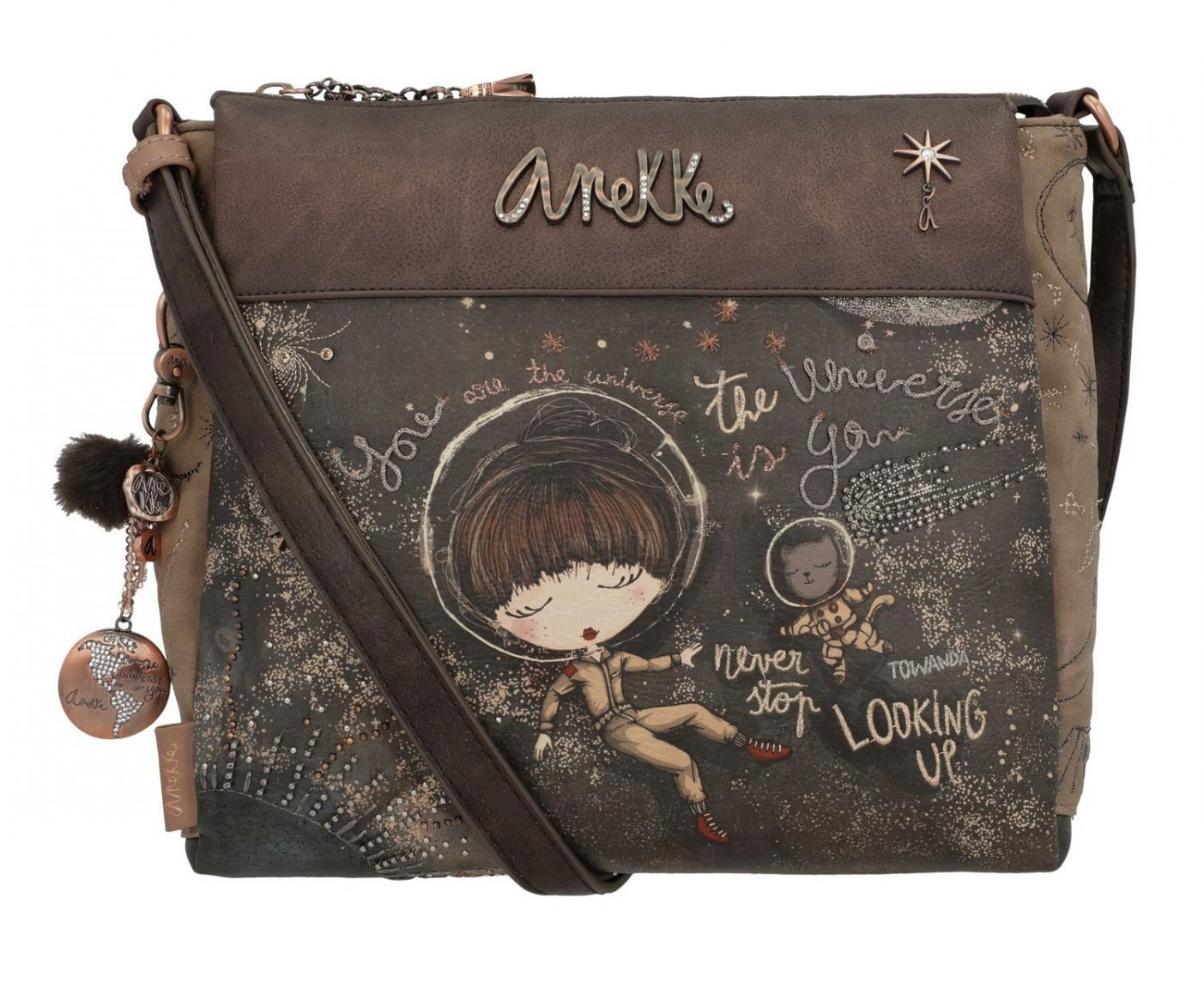 Handtasche Universe Anekke Space Planets Stars Anhänger Applikationen