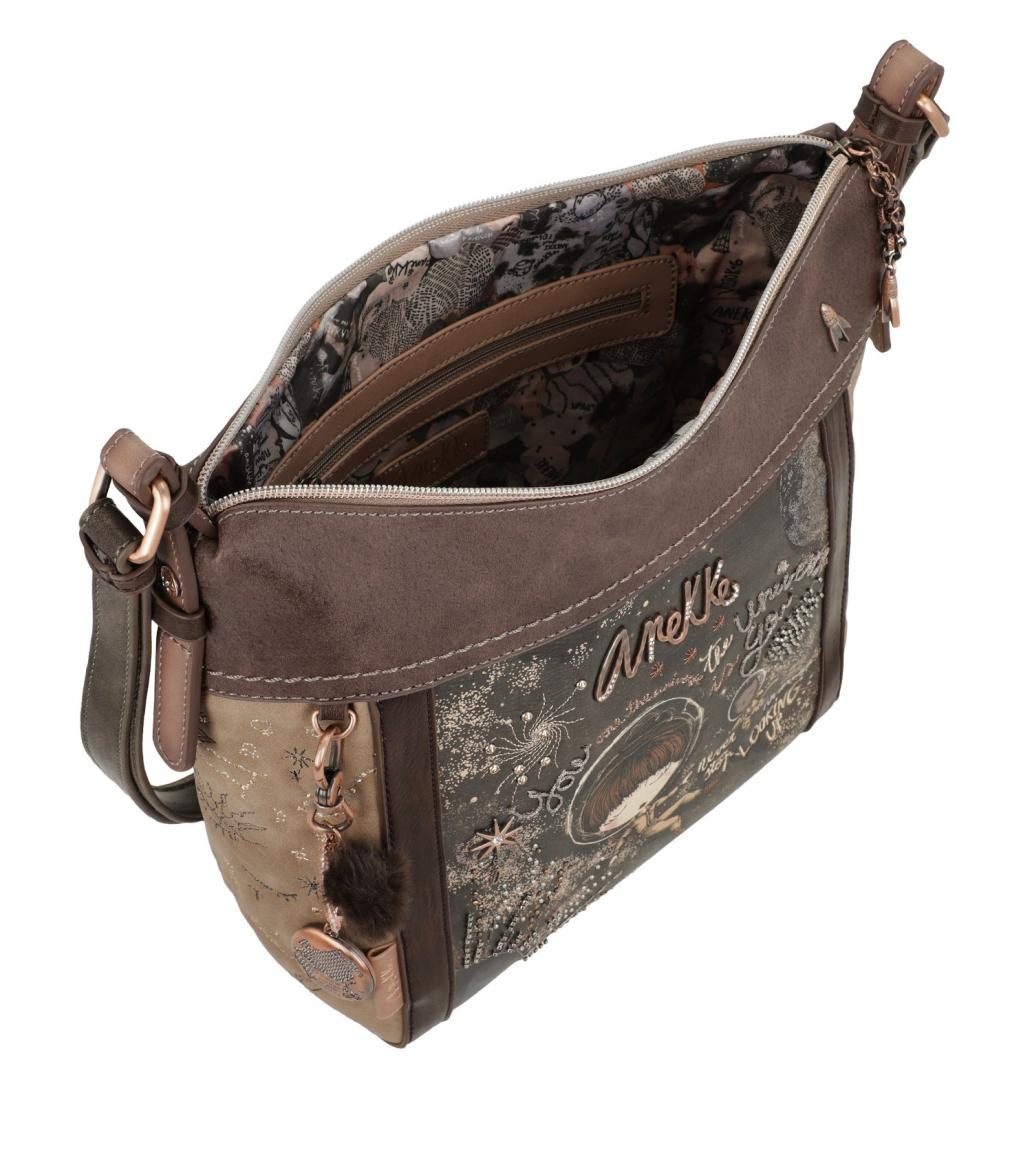 Handtasche Universe Anekke Space Stars Planets braun Anhänger