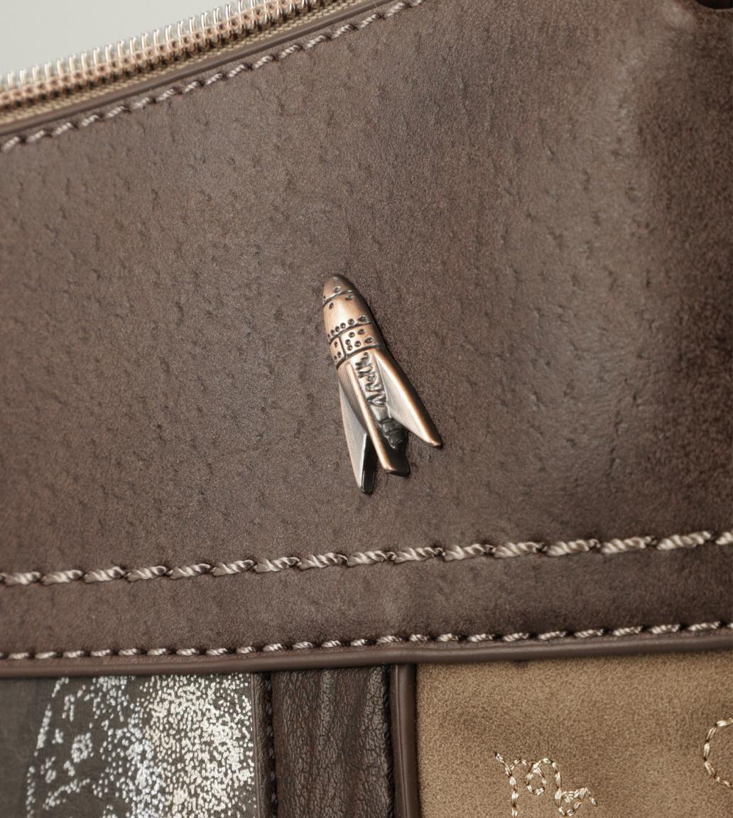 Handtasche Universe Anekke Space Stars Planets braun Anhänger