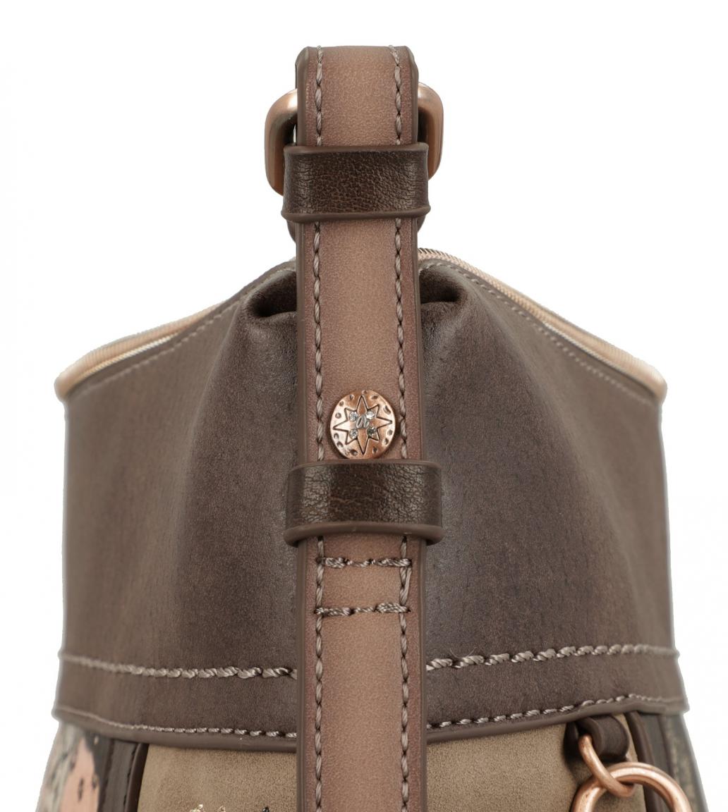Handtasche Universe Anekke Space Stars Planets braun Anhänger