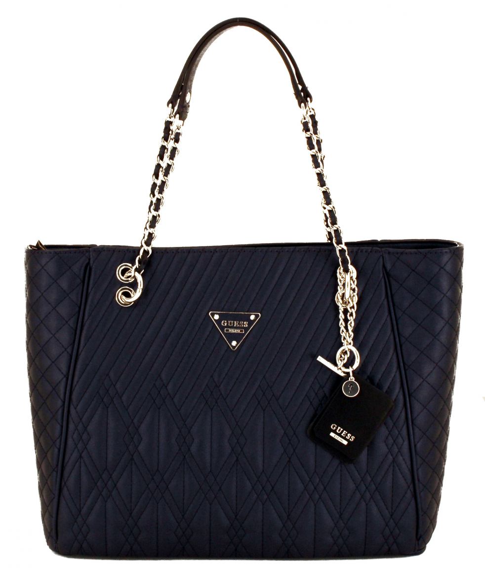 Handtasche XL Guess Eddie Kette Sapphire Blau