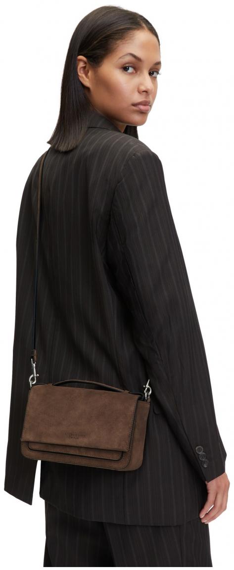 Handtasche mit Überschlag Top Handle Valoursleder braun Liebeskind Lea