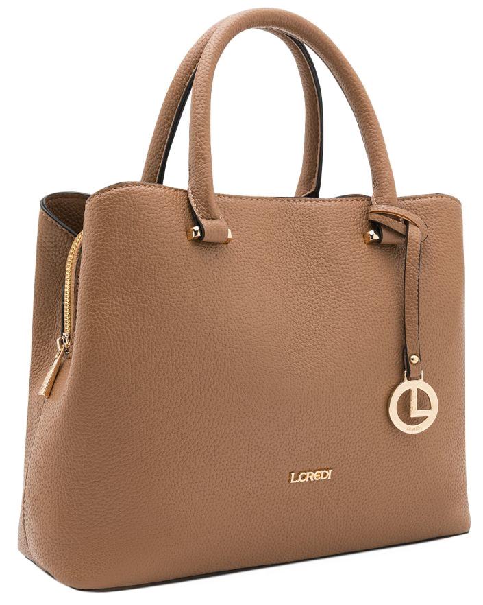 Handtasche zweigeteilt L.Credi Munich braun Maxima 