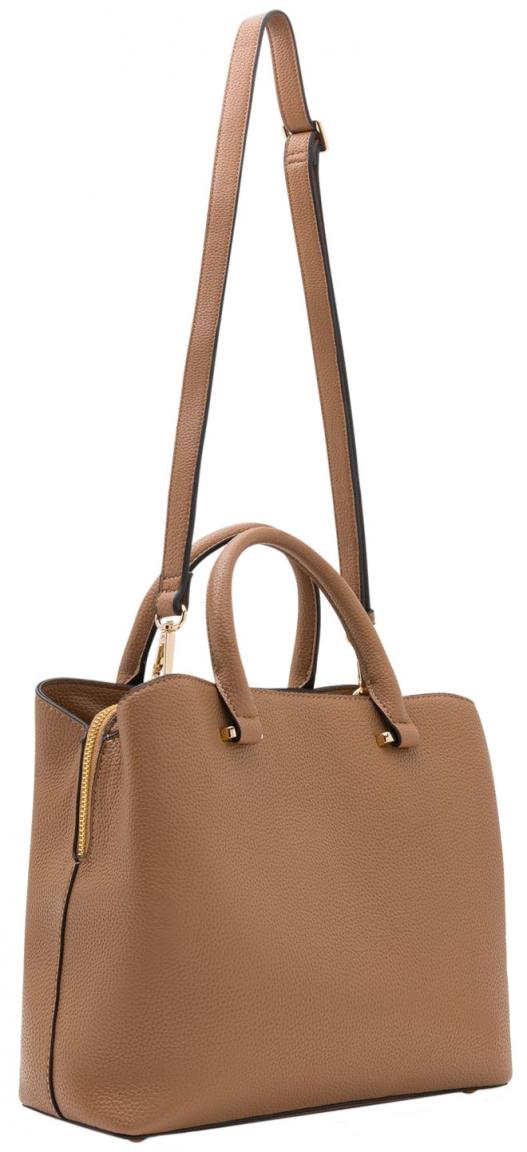 Handtasche zweigeteilt L.Credi Munich braun Maxima 