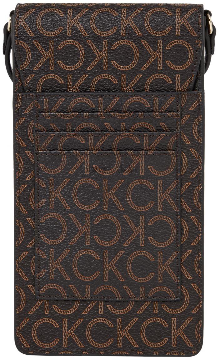 Handytasche braun Logoprint Calvin Klein CK Must Brown Mono