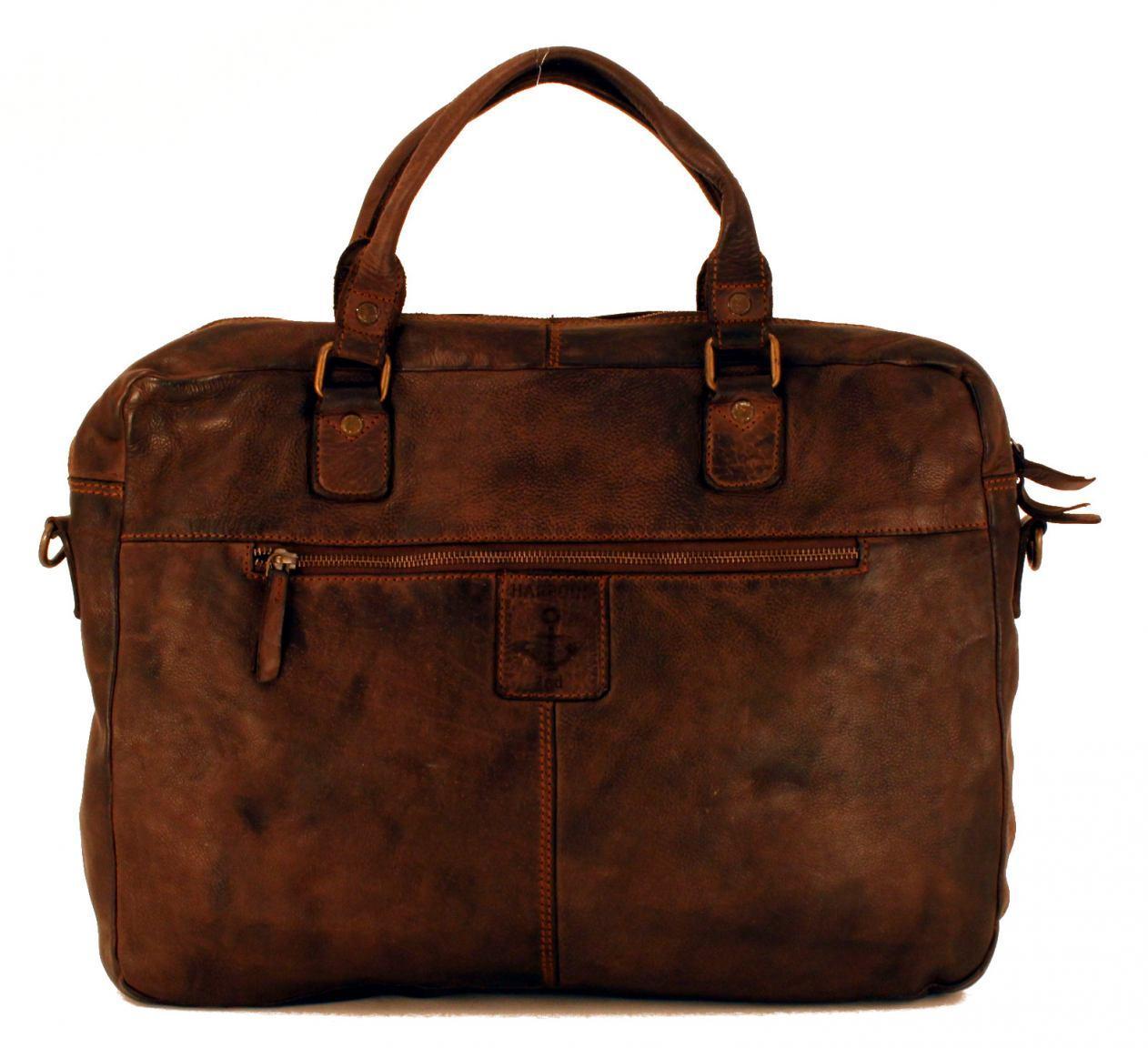 Harbour 2nd Antares Ledertasche Ash schwarz Anker Anhänger