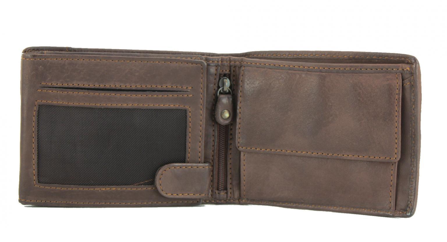 Harbour 2nd Brieftasche mit Münzfach August Brown Leder