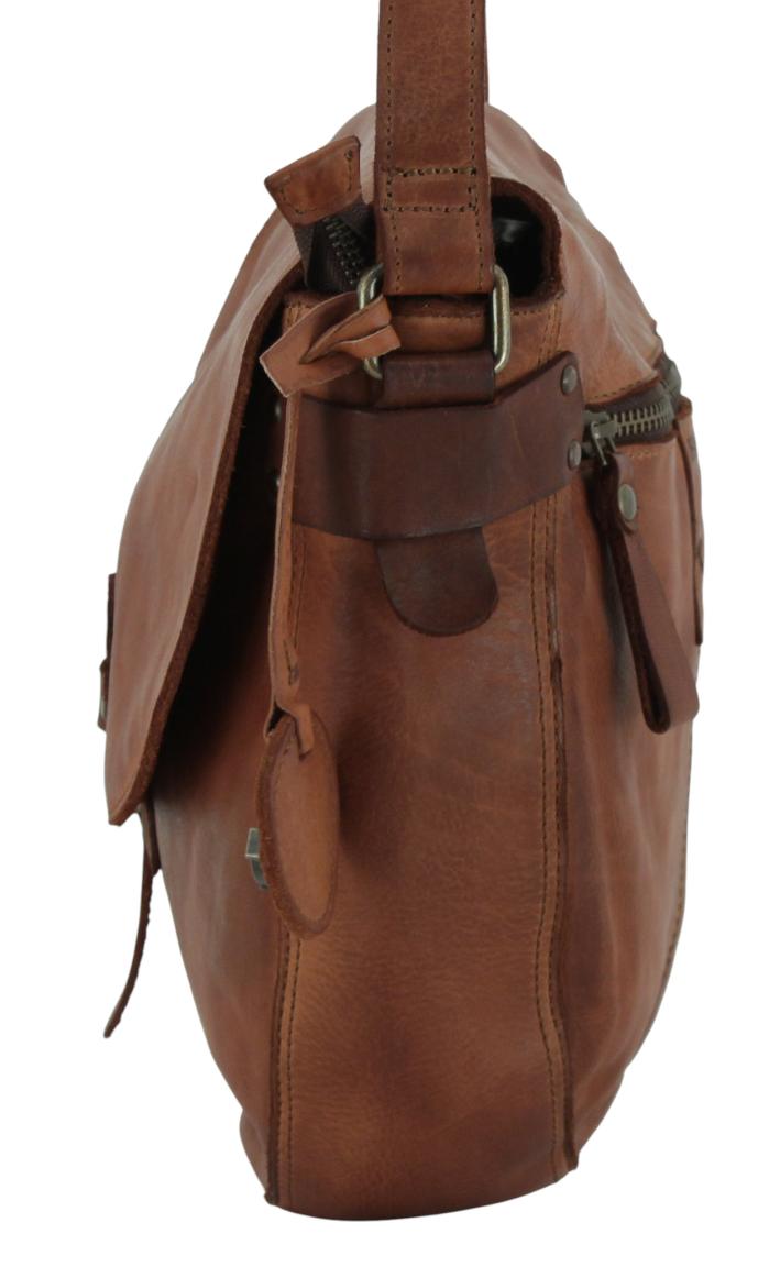 Harbour 2nd Emmeline Saddlebag Überschlagtasche Leder Cognac - Braun