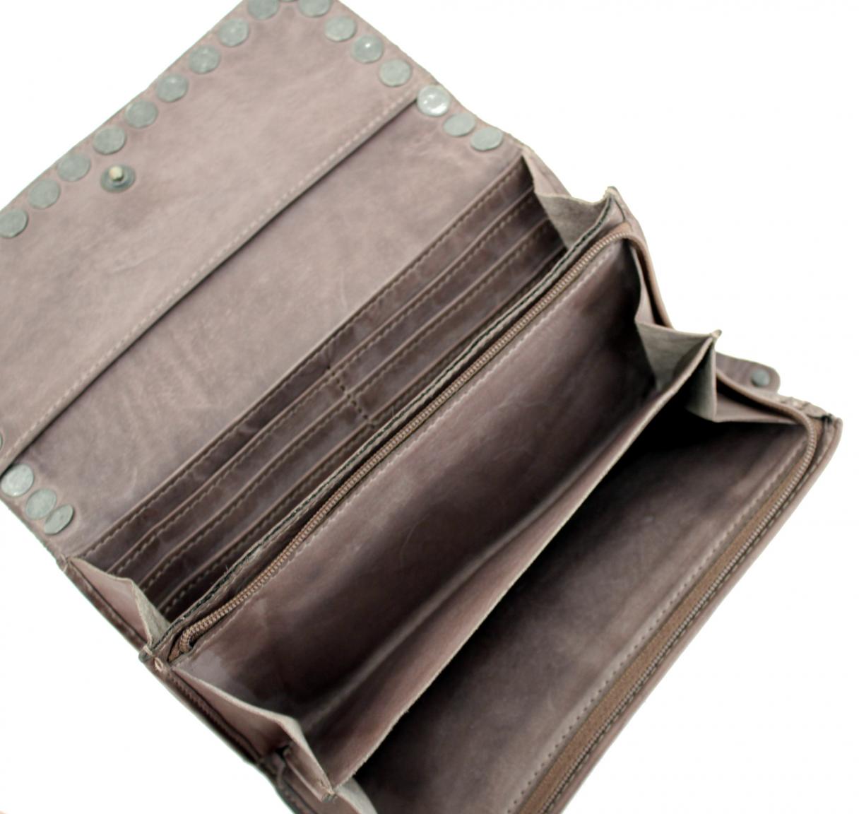 Harbour 2nd Geldbörse Vintage Lissy Grey Plain and Studs graubraun