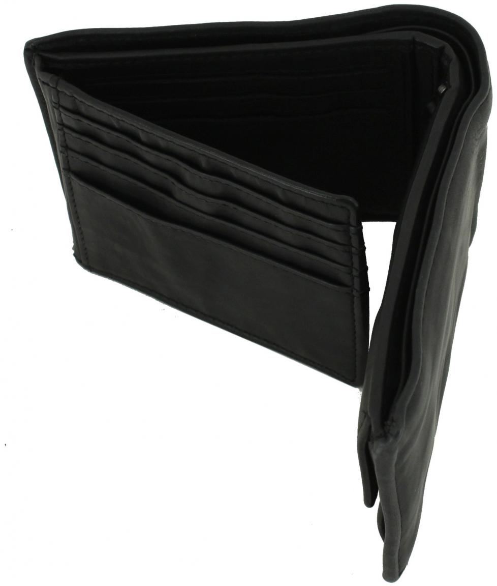 Harbour 2nd Kairos Dark Ash Ledergeldbeutel schwarz Vintage