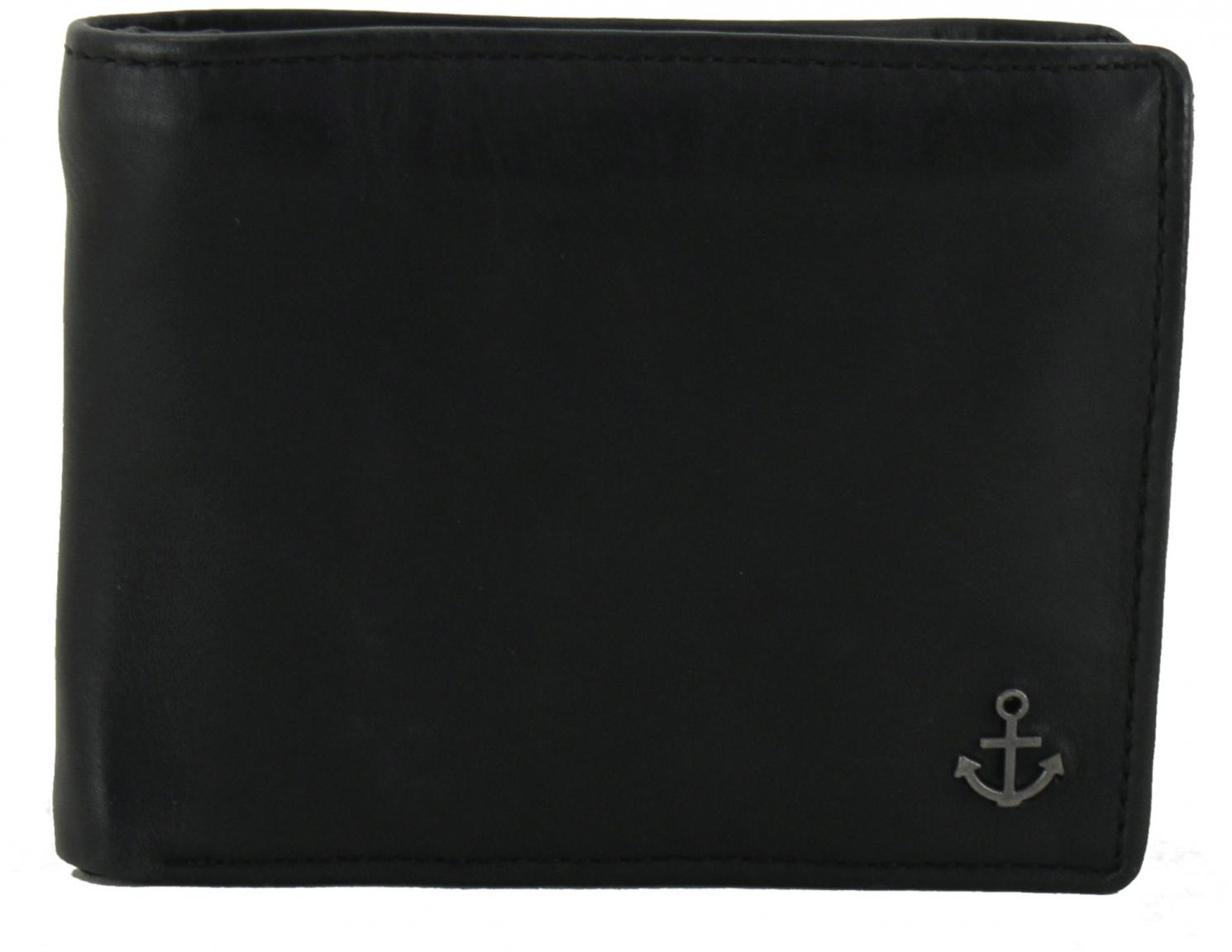 Harbour 2nd Kairos Dark Ash Ledergeldbeutel schwarz Vintage