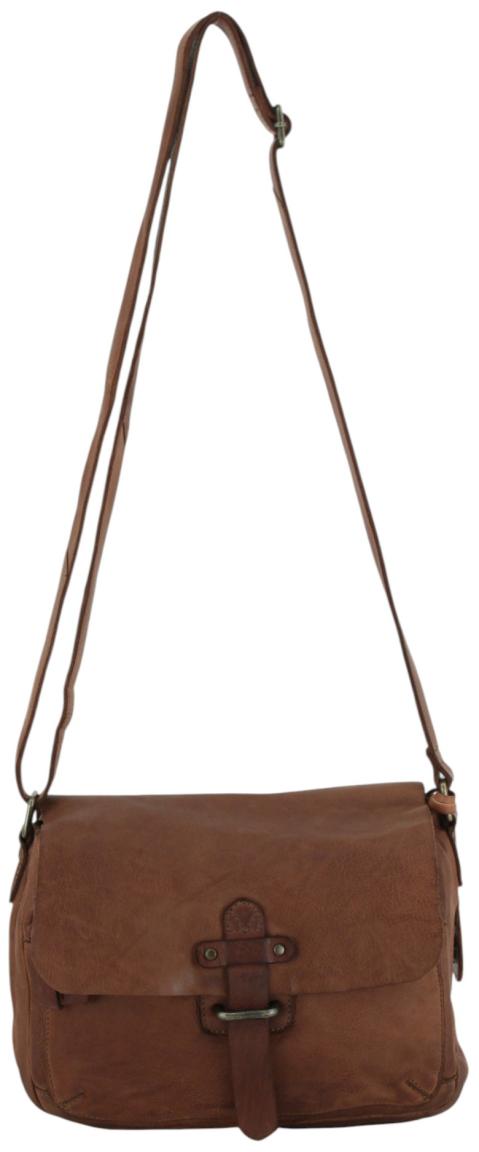 Harbour 2nd Laurel Saddlebag Überschlagtasche Leder - Braun