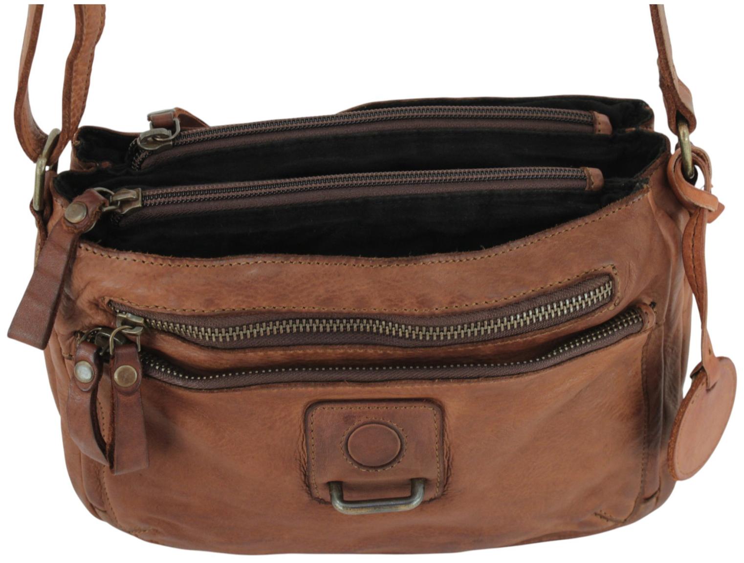 Harbour 2nd Laurel Saddlebag Überschlagtasche Leder - Braun