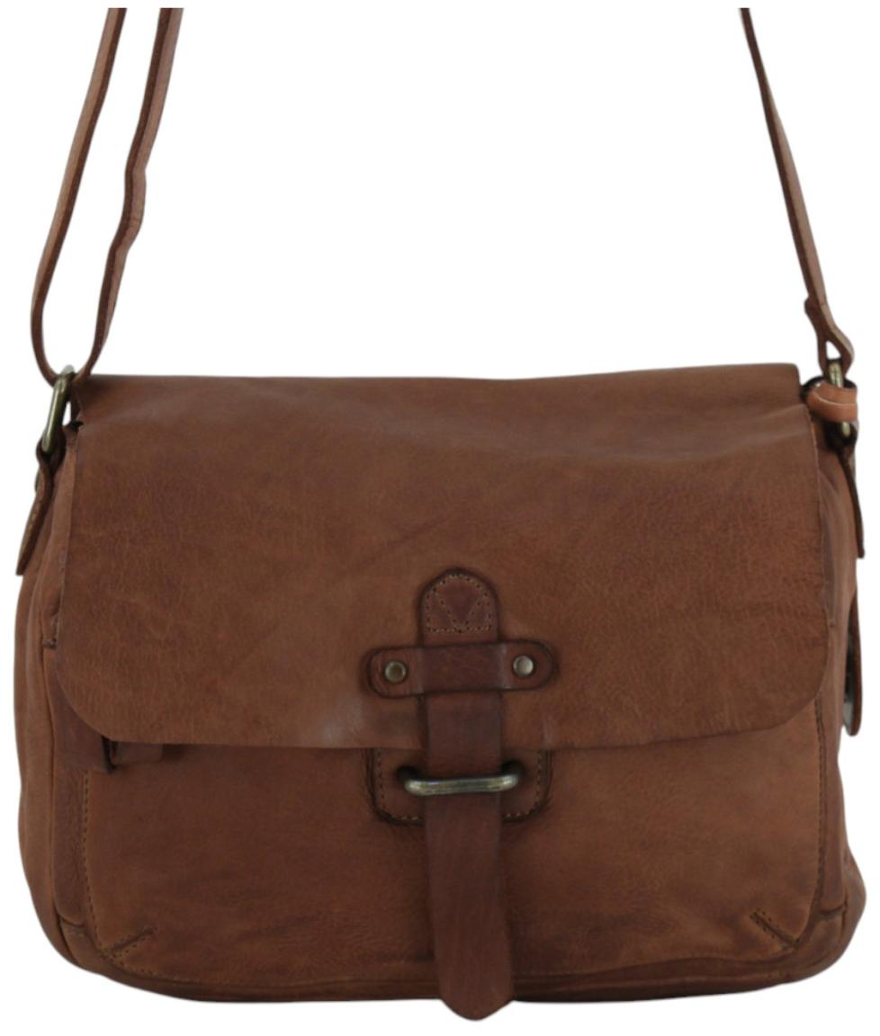 Harbour 2nd Laurel Saddlebag Überschlagtasche Leder Ash - Schwarz