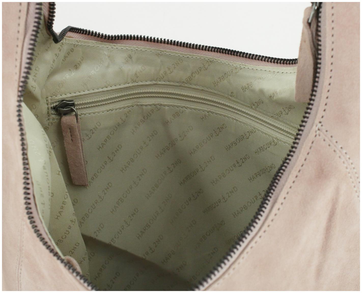 Harbour 2nd Laurine Hobobag Velours Frost - Hellgrau