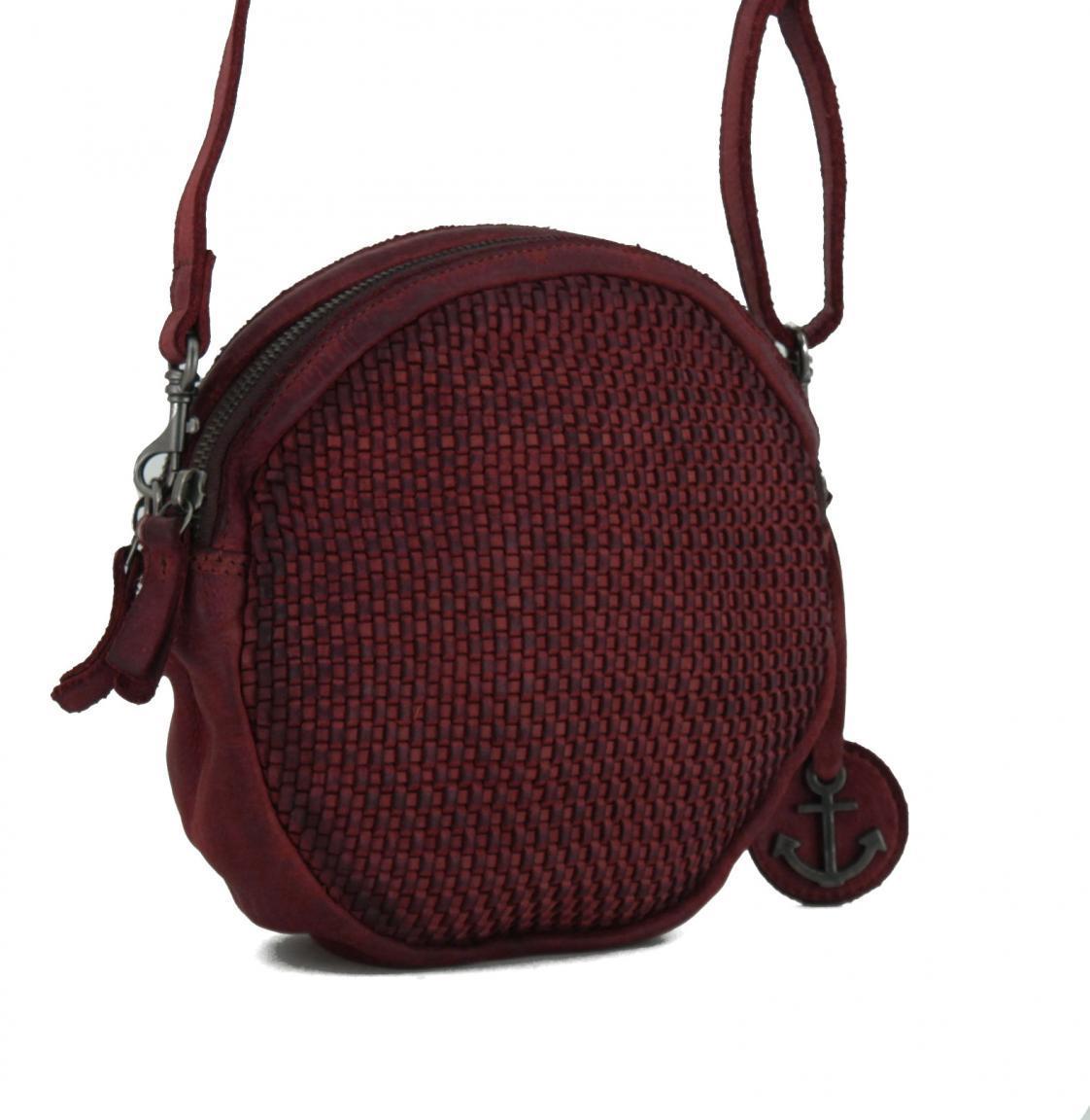 Harbour 2nd Runde Ledertasche Soft Weaving2 Elisabeth Chili red