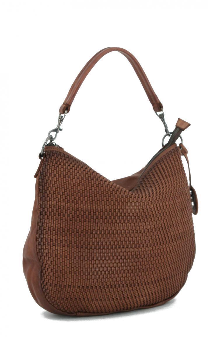 Harbour 2nd Schultertasche Helene New Lines Cognac Braun Cut Outs