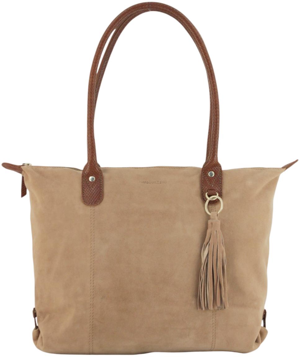Harbour 2nd Sofia L Totebag Velours Hazelnut - Hellbraun