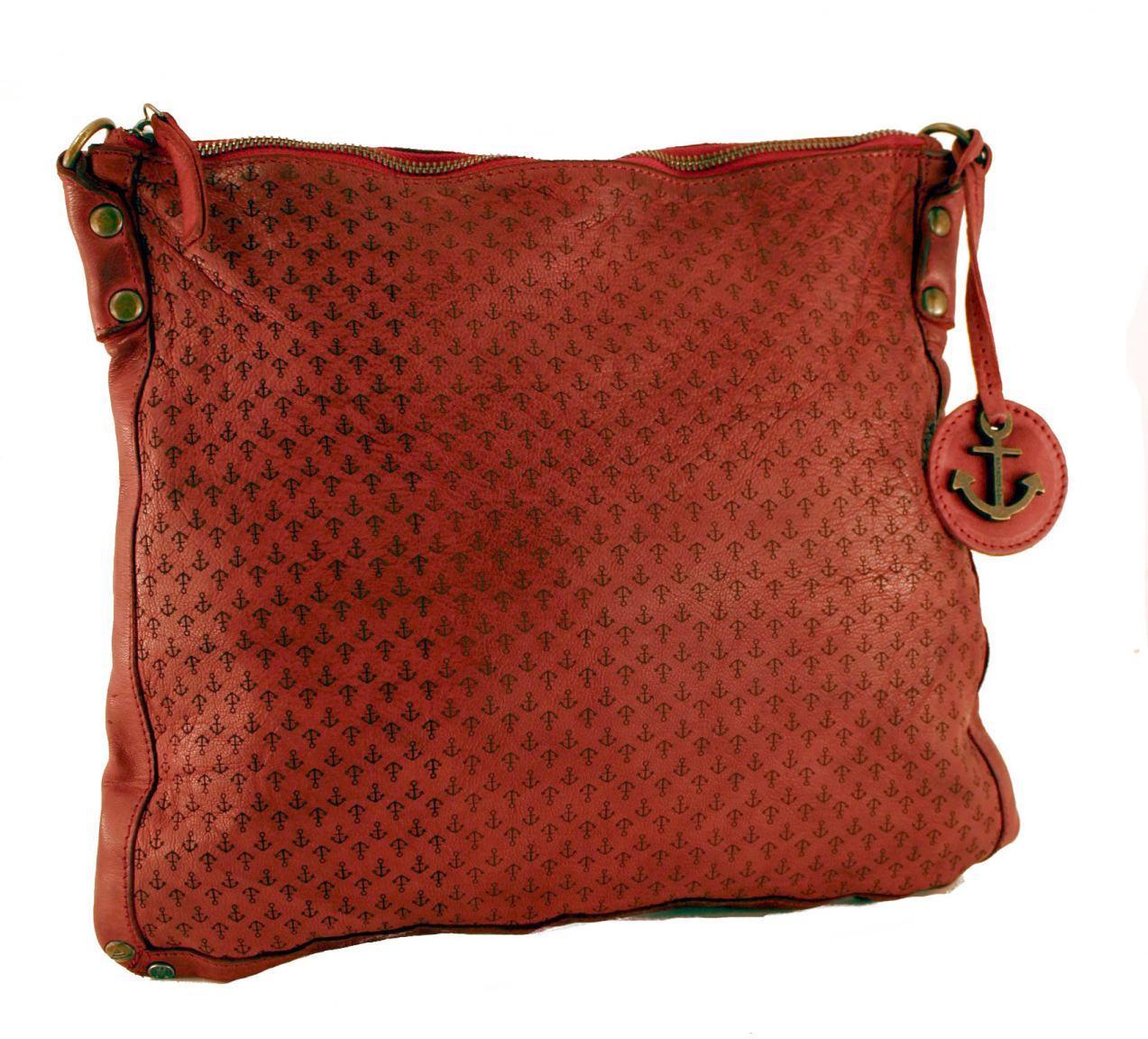 Harbour 2nd Viktoria Crossover Ledertasche Anker Rot