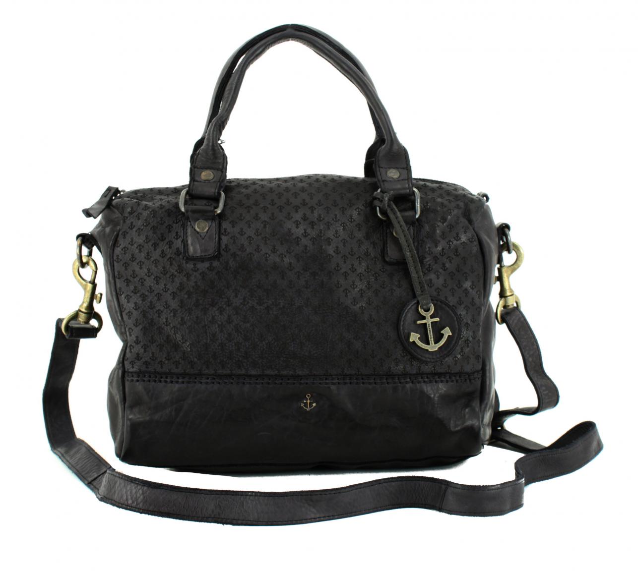 Harbour 2nd Viviana Ledertasche Anker ASH schwarz