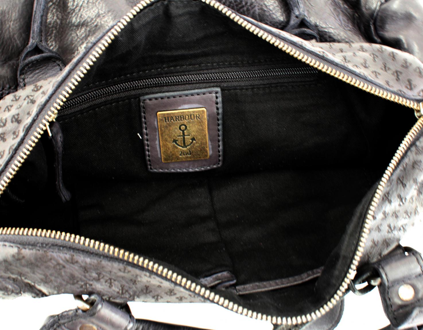 Harbour 2nd Viviana Ledertasche Anker ASH schwarz